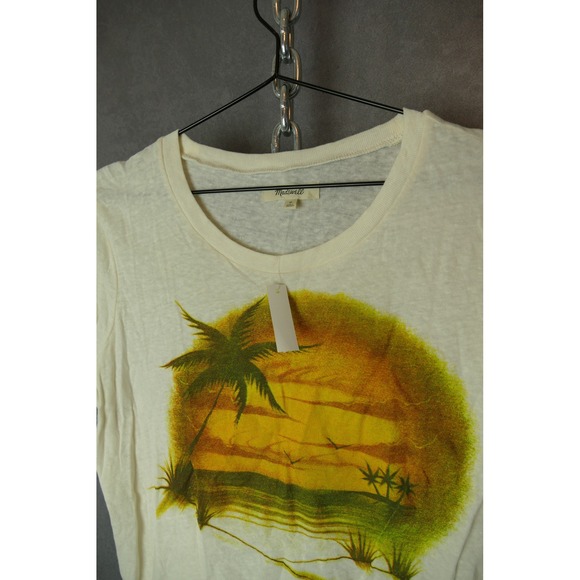 Madewell Palm Tree Graphic Tee Shirt Women's Size Medium Vacation Vibes - Picture 3 of 8
